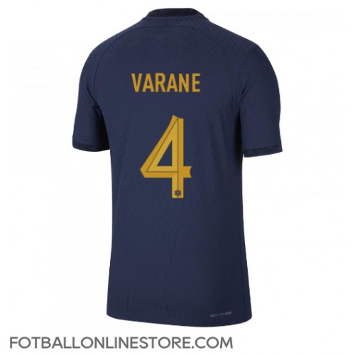 Billige Frankrike Raphael Varane #4 Hjemmetrøye VM 2022 Kortermet